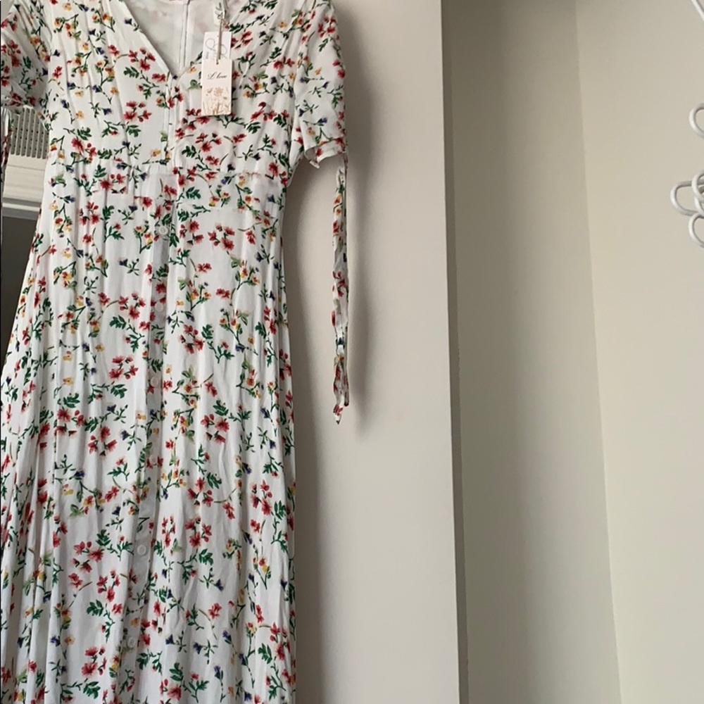 Mid length flower summer dress